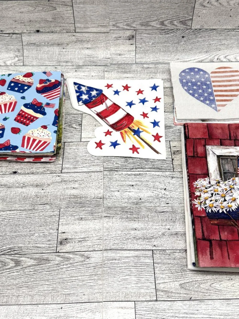 42 Napkins for Crafts/Decoupage - Americana Theme - 21 Napkins (x2)